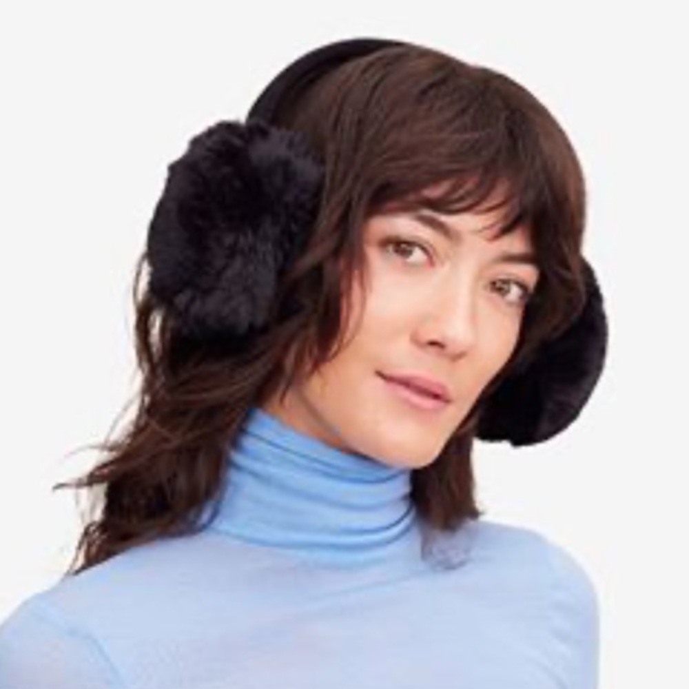 AEROSOLES Faux Fur Earmuffs In Black